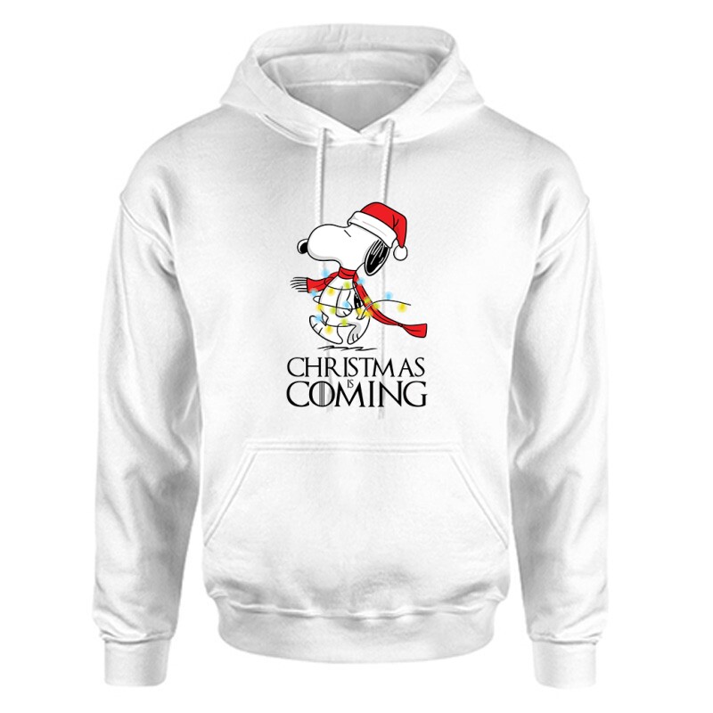 Christmas is coming (Snoopy) Unisex Kapucnis Pulcsi