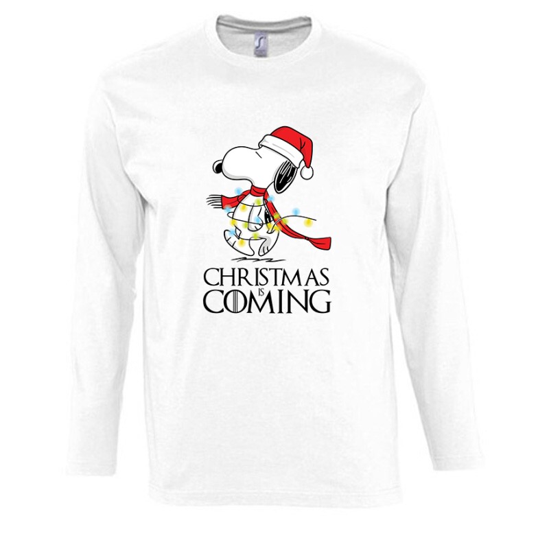 Christmas is coming (Snoopy) Hosszú Ujjú Póló