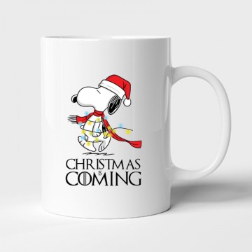Christmas is coming (Snoopy) Bögre
