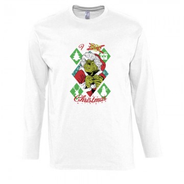I Hate Christmas (Grinch_2) Hosszú Ujjú Póló