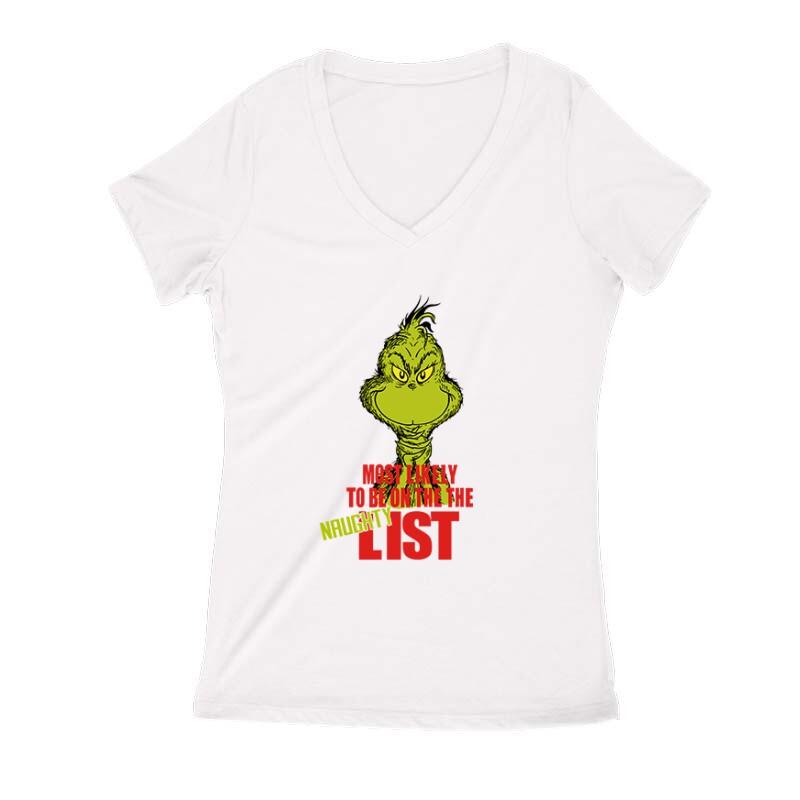 Naughty List Női V Kivágott póló