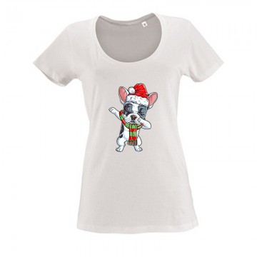 Dabbing Bulldog Női O Nyakú Póló