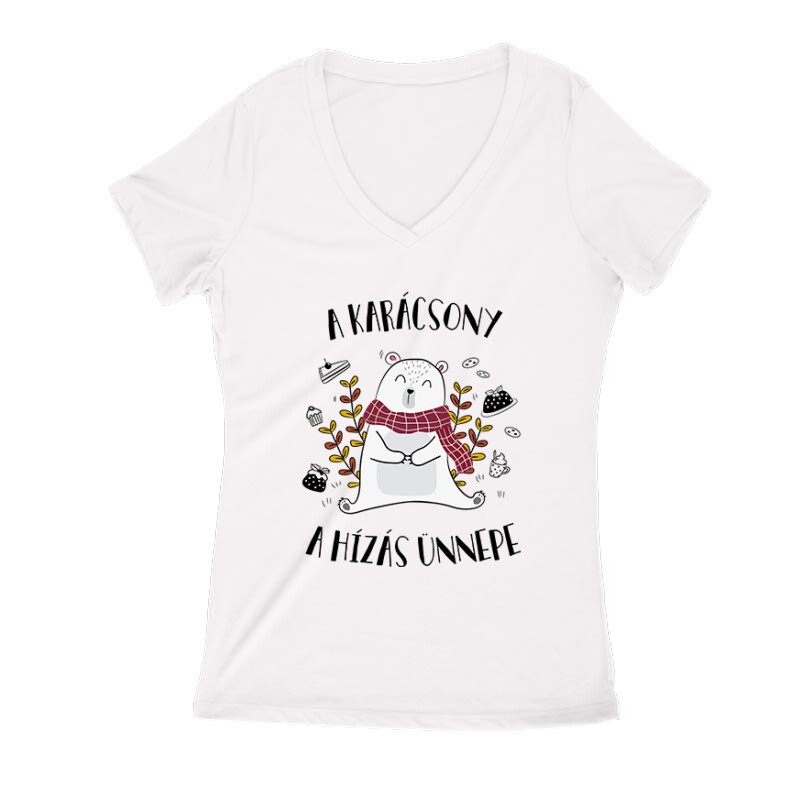 A hízás ünnepe Női V Kivágott póló