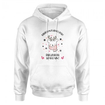 Karácsonyi Alvós Póló Unisex Kapucnis Pulcsi
