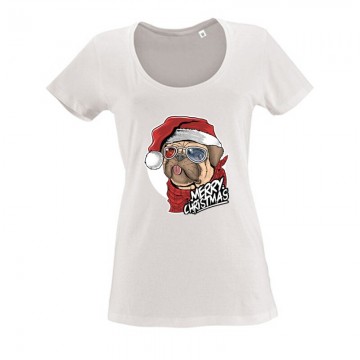 Merry Pug Női O Nyakú Póló