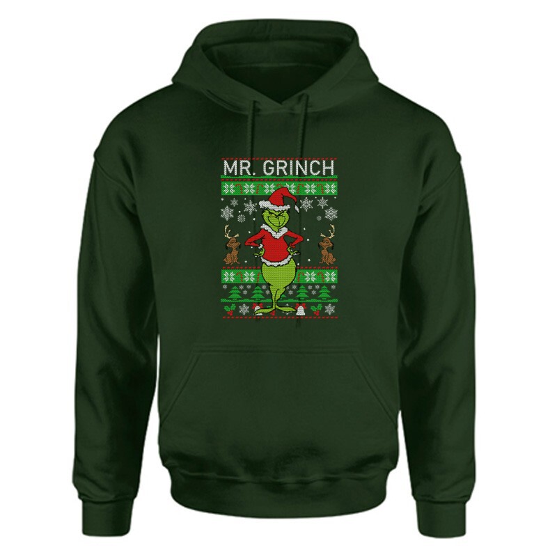 Mr Grinch Unisex Kapucnis Pulcsi