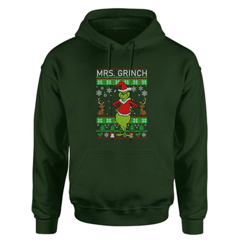 Mrs Grinch Unisex Kapucnis Pulcsi
