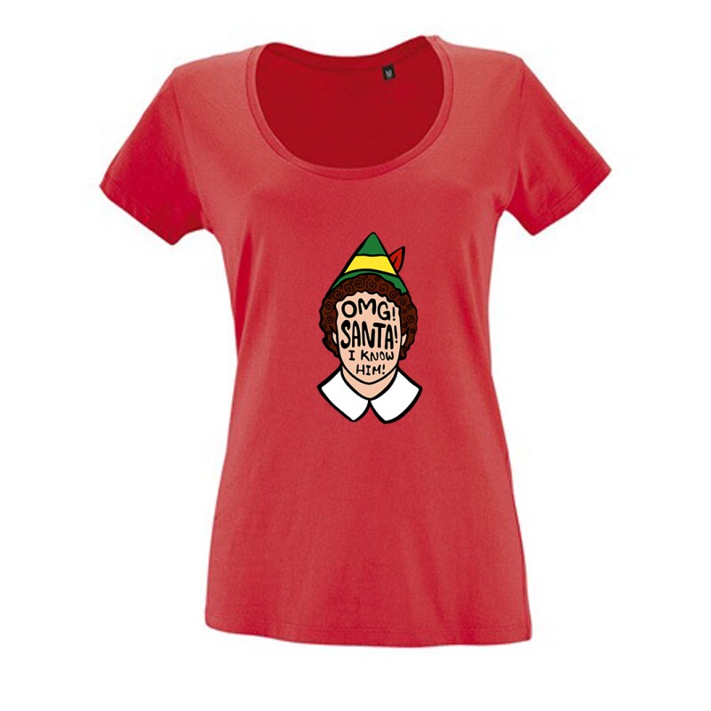 Santa I Know Női O Nyakú Póló