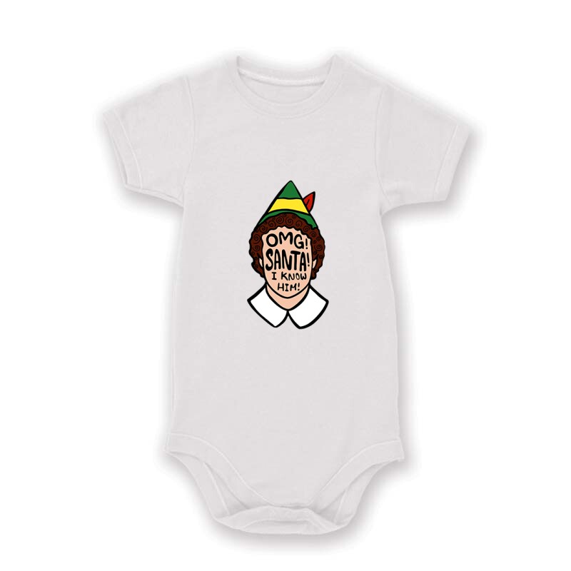 Santa I Know Baby Body