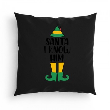 Santa I Know Elf Párna
