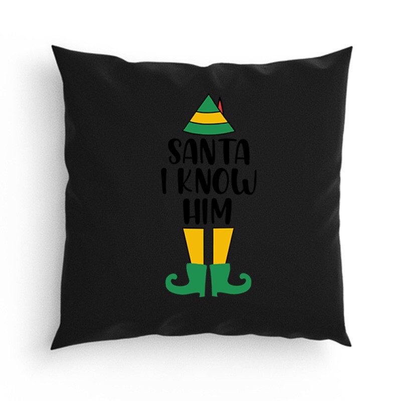 Santa I Know Elf Párna