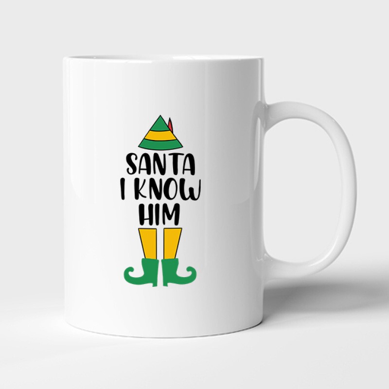 Santa I Know Elf Bögre