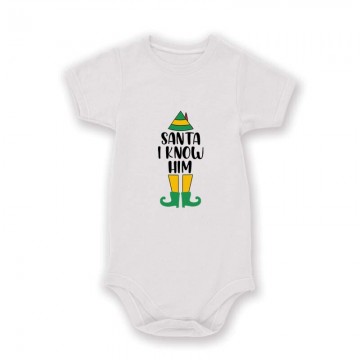 Santa I Know Elf Baby Body