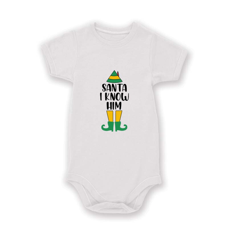 Santa I Know Elf Baby Body
