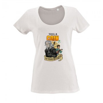 Toss a Coin To Your Witcher Női O Nyakú Póló