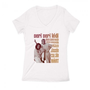 Seri seri lédi Női V Kivágott póló