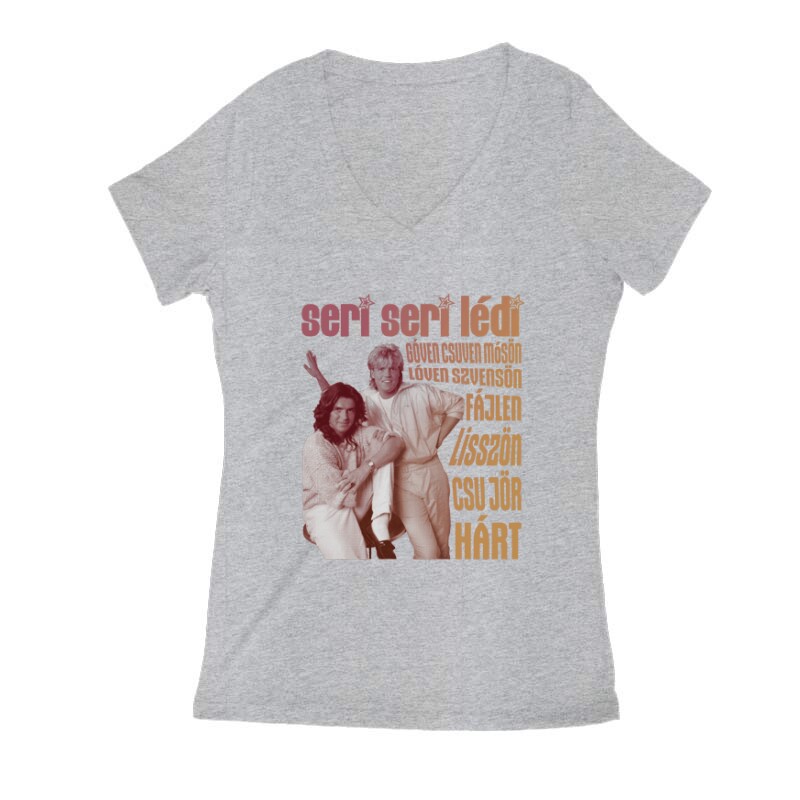 Seri seri lédi Női V Kivágott póló