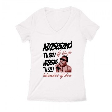 Adzseszkó tú széj Női V Kivágott póló