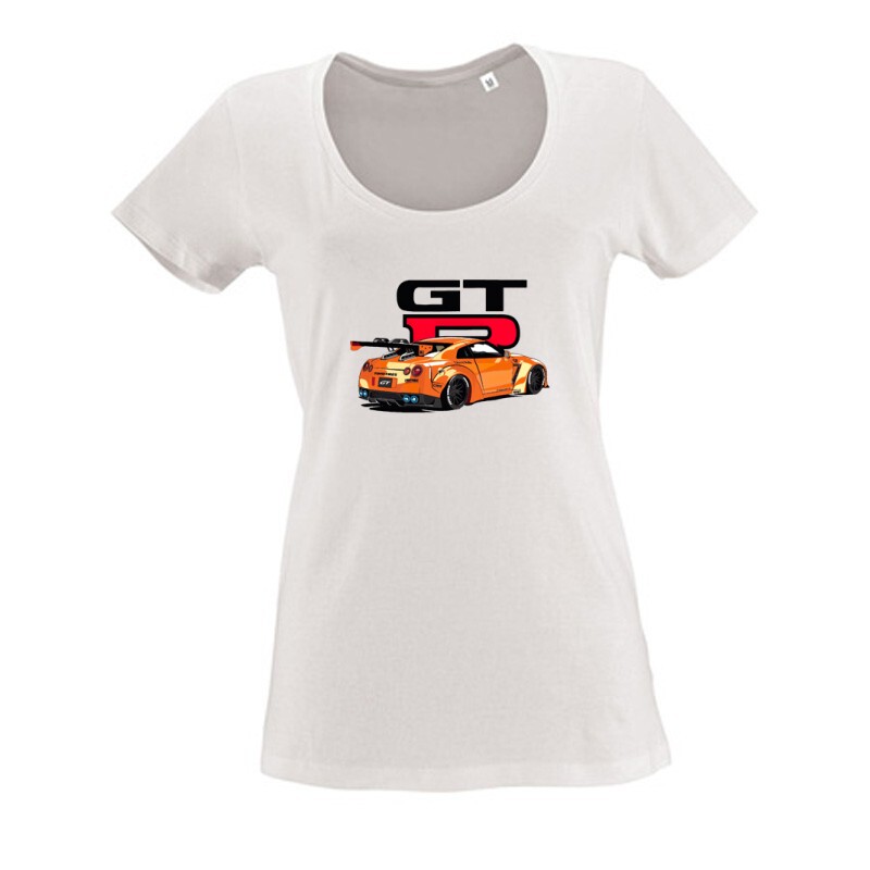 Nissan GTR muscle car Női O Nyakú Póló