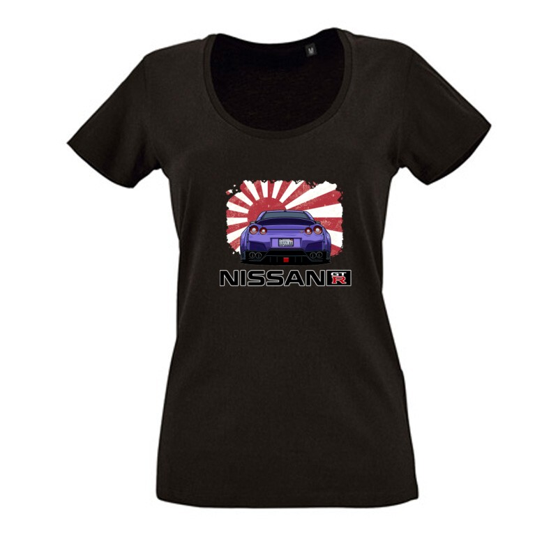 Nissan GTR Purple Női O Nyakú Póló