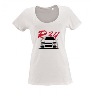 Nissan R34 Női O Nyakú Póló