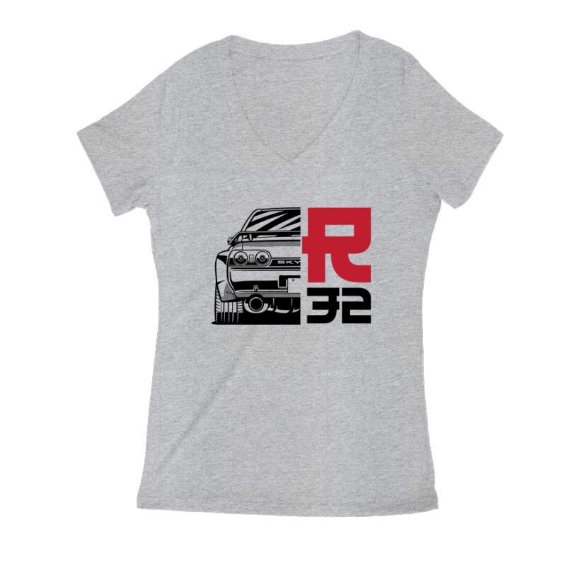 Skyline R32 Női V Kivágott póló