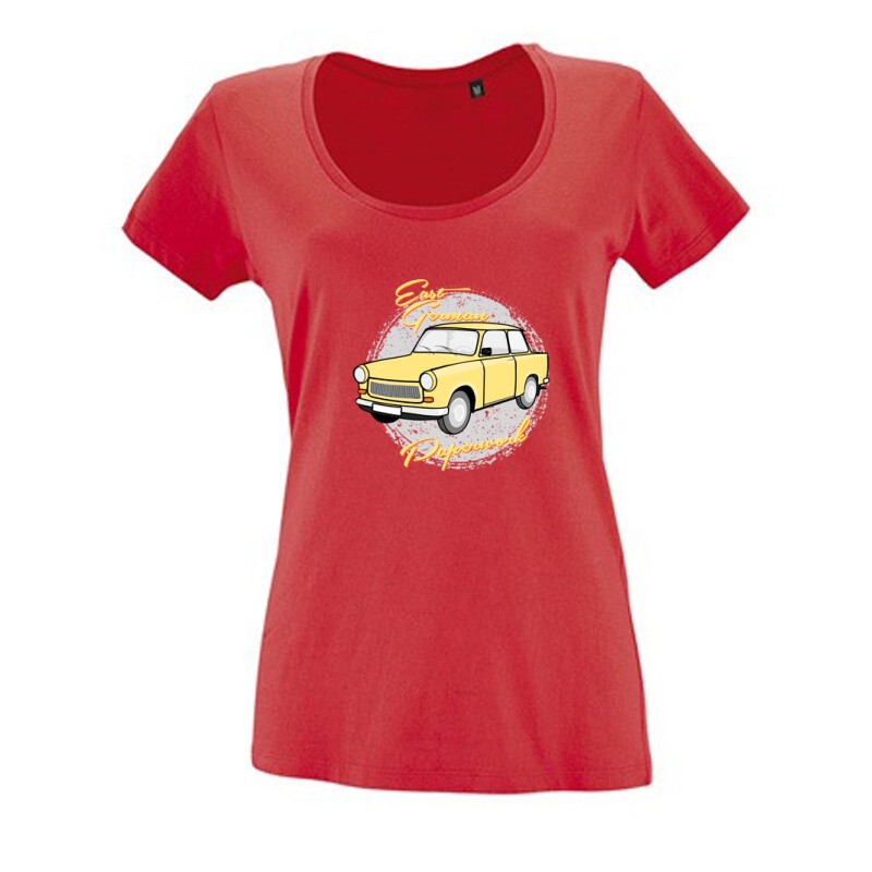 East German Paperwork Trabant Női O Nyakú Póló