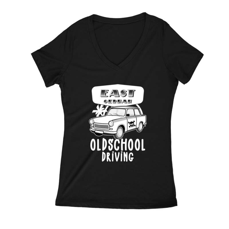 Trabant Oldschool Driving Női V Kivágott póló
