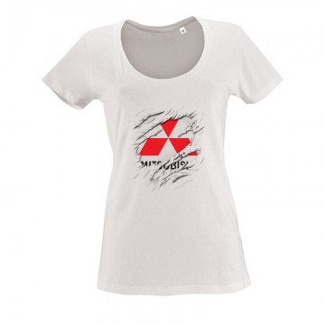 Mitsubishi tépett Női O Nyakú Póló