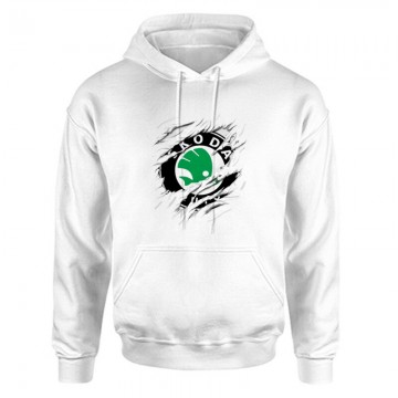 Skoda tépett Unisex Kapucnis Pulcsi