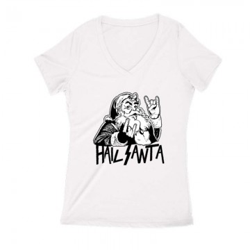 Hail Santa Női V Kivágott póló