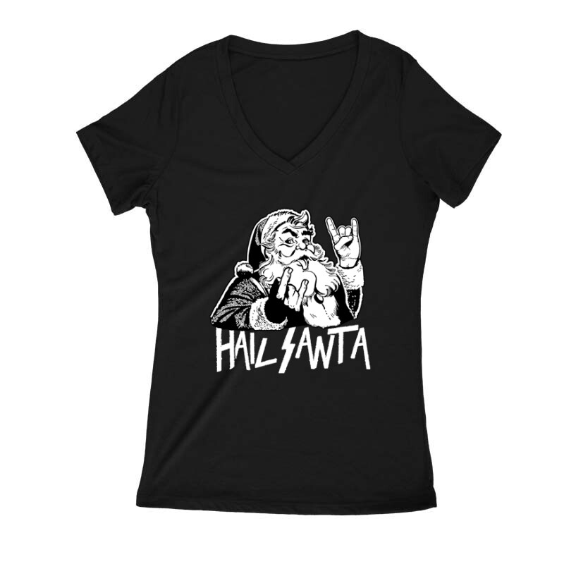 Hail Santa Női V Kivágott póló