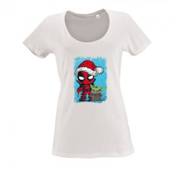 Deadpool & Yoda Női O Nyakú Póló