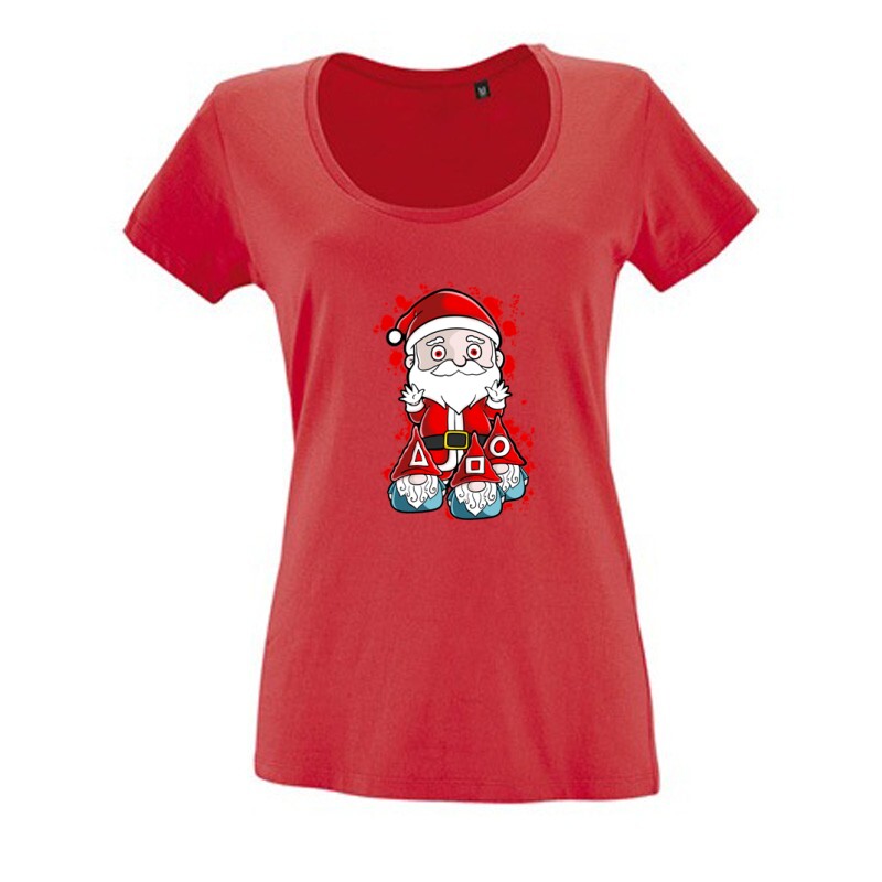 Squid Christmas Női O Nyakú Póló