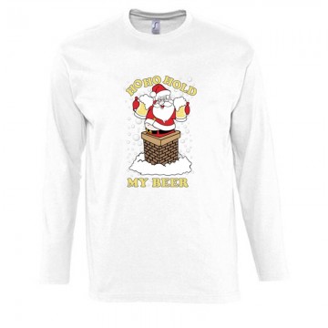 Ho Ho Hold My Beer Hosszú Ujjú Póló