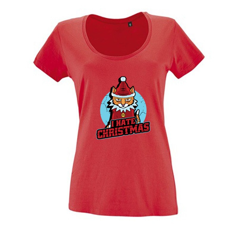 I Hate Christmas Női O Nyakú Póló