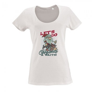 Let's go Christmas waits Női O Nyakú Póló