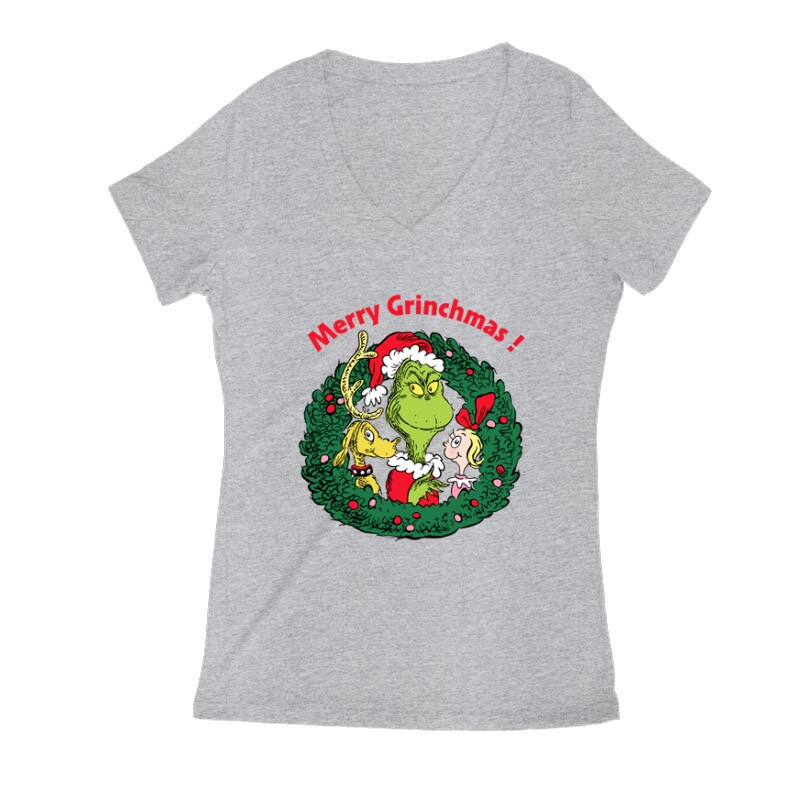Merry Grinchmas ! Női V Kivágott póló