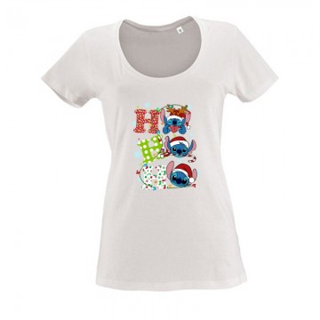 Stitch Ho Ho Ho Női O Nyakú Póló