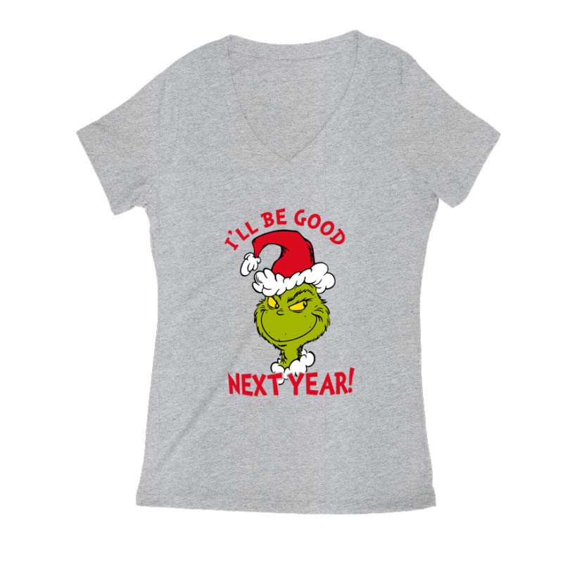 I'll be good next year Női V Kivágott póló