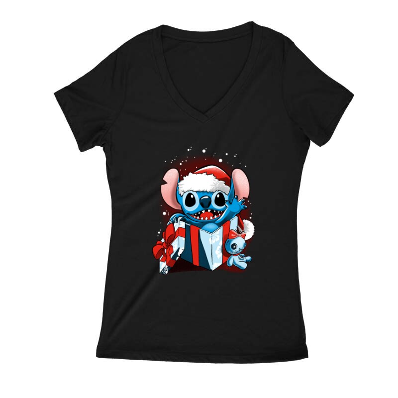 Stitch surprise Női V Kivágott póló