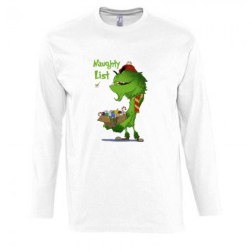 Grinch Naughty List Hosszú Ujjú Póló