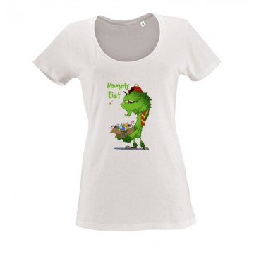 Grinch Naughty List Női O Nyakú Póló