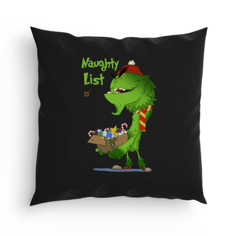 Grinch Naughty List Párna