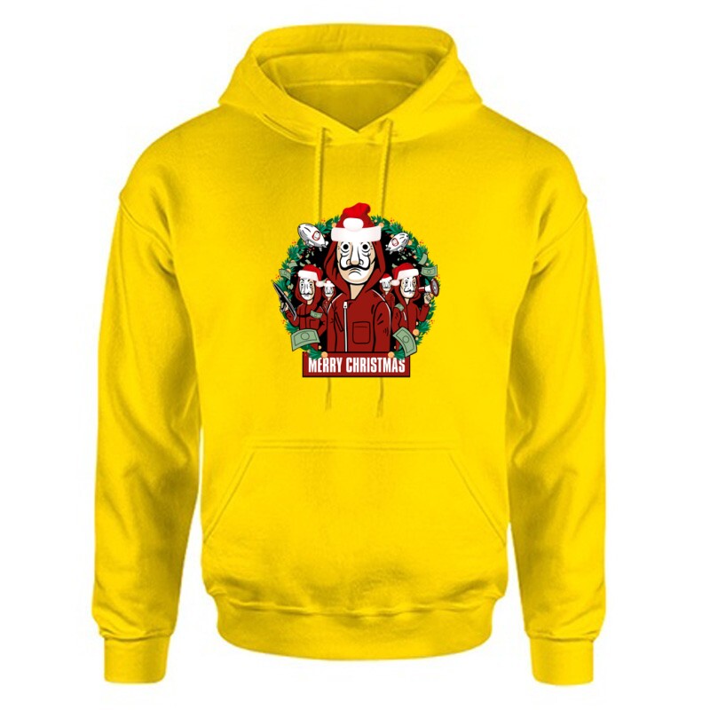 Money Heist Merry Christmas Unisex Kapucnis Pulcsi
