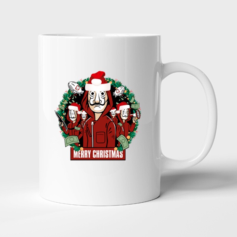 Money Heist Merry Christmas Bögre