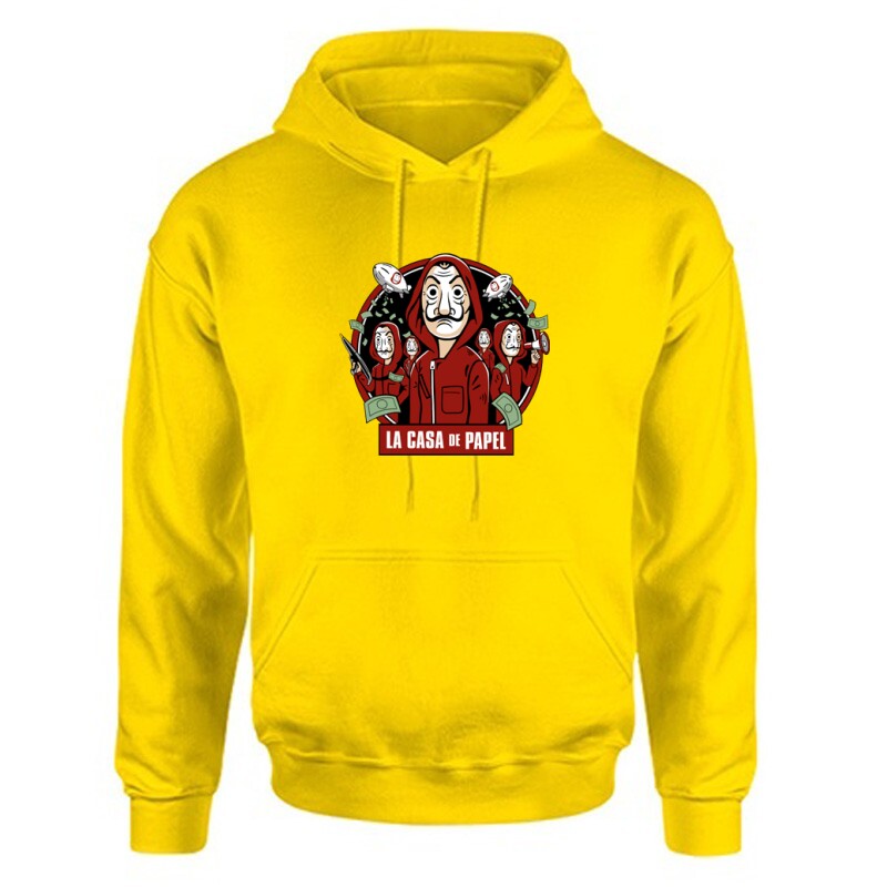 La Casa De Papel Dirigible Unisex Kapucnis Pulcsi