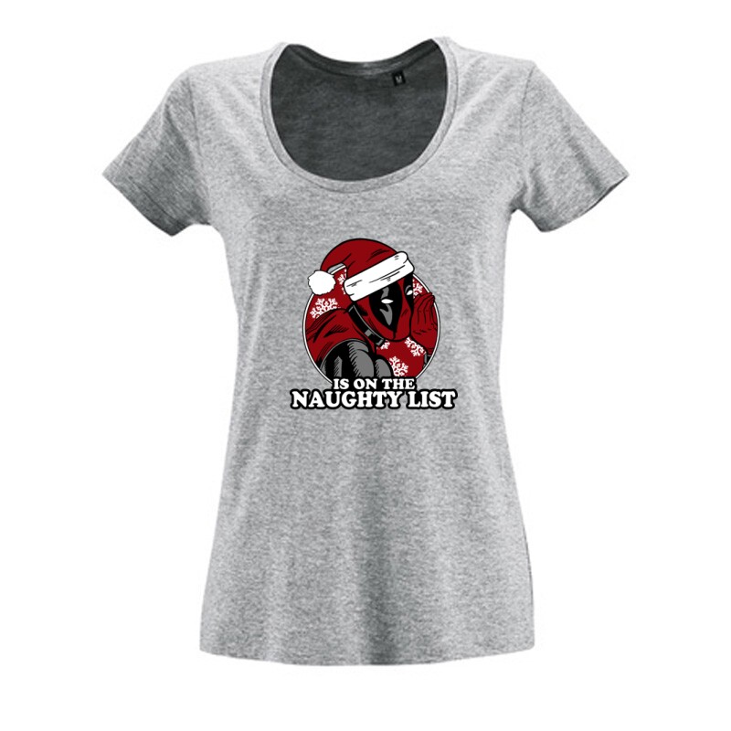 Deadpool Naughty List Női O Nyakú Póló