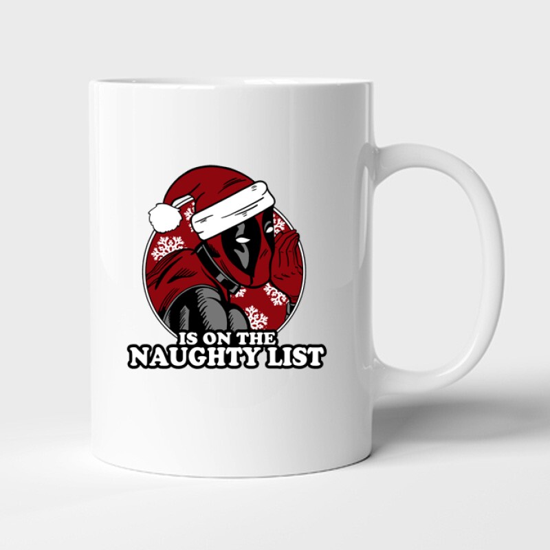Deadpool Naughty List Bögre