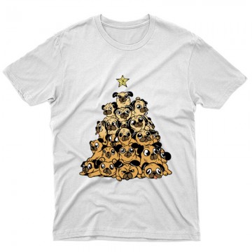 Pug Christmas tree Unisex Póló